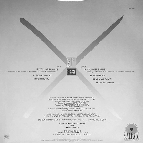 08/01/2023 - Déna Bass – If You Were Mine (Vinyl, 12)(21st Century Records – CNT 21-56)  1994 R-1070041-1603831333-8365