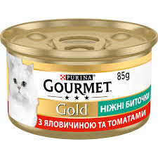 Gourmet Gold з  яловичиною та томатами, ніжні биточки, 85 г
