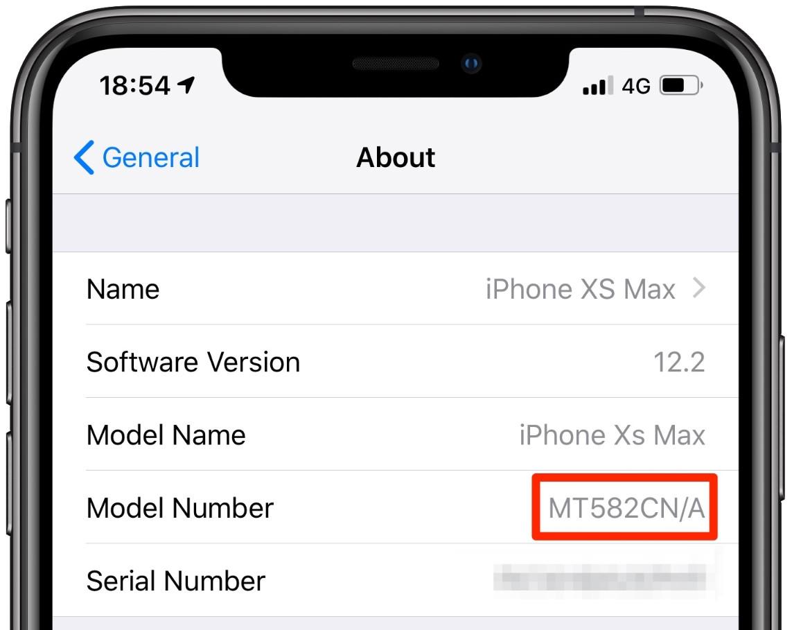 Меню настроек iOS: где найти номер модели и серийный номер для проверки айфона