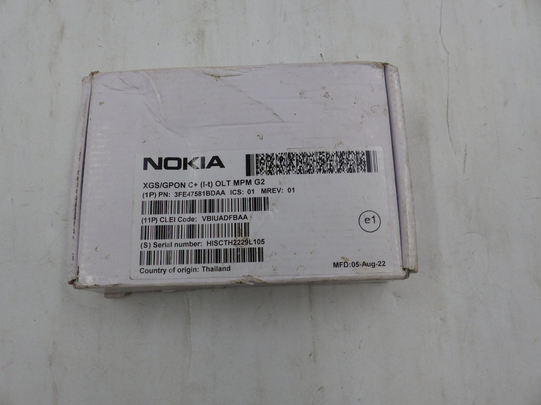 NOKIA 3FE47581BDAA XGS GPON OLT MPM G2 TRANSCEIVER