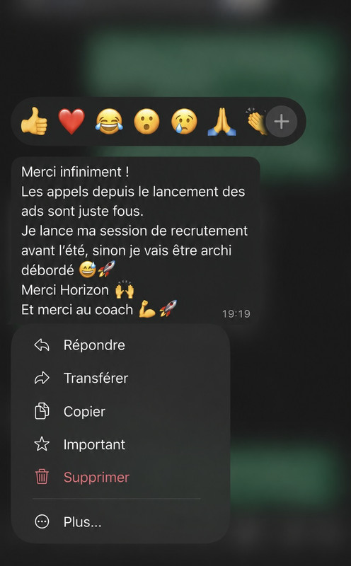 Témoignage débordé d'appels