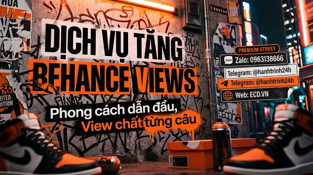 tăng behance views 2025 cho creative