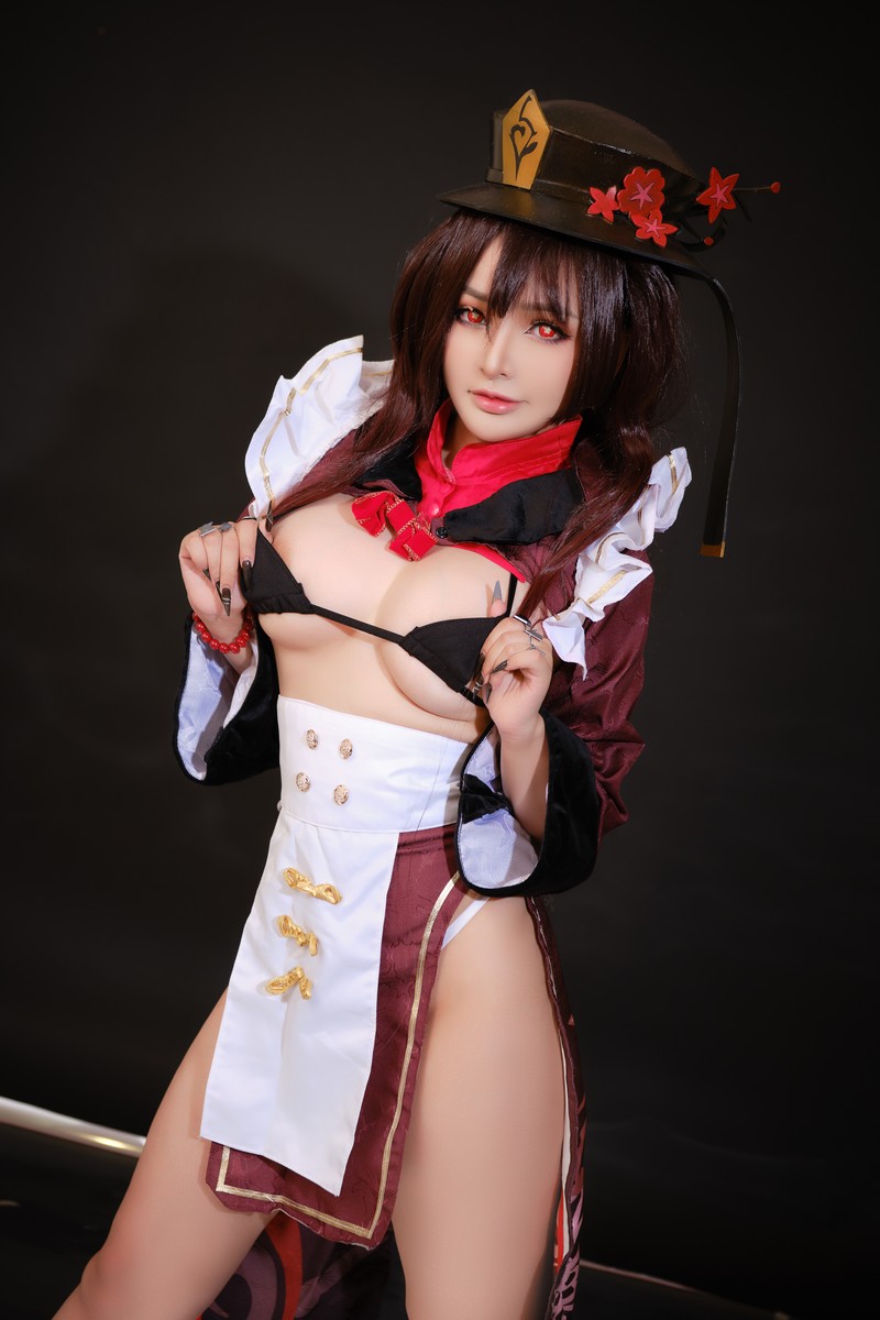 MiMi Chan 胡桃 Hu Tao Cosplay 原神高清写真【10P-91.5M】插图3
