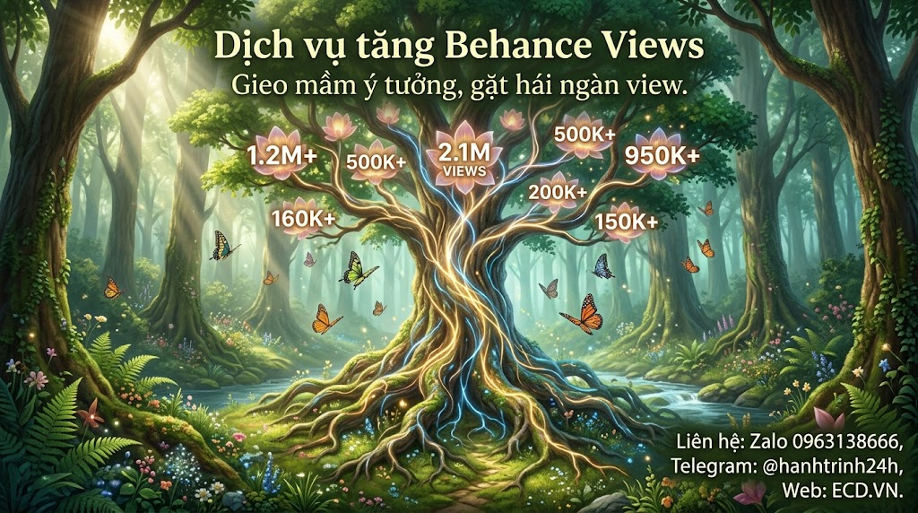 dịch vụ tăng behance views 2024 dành cho designer
