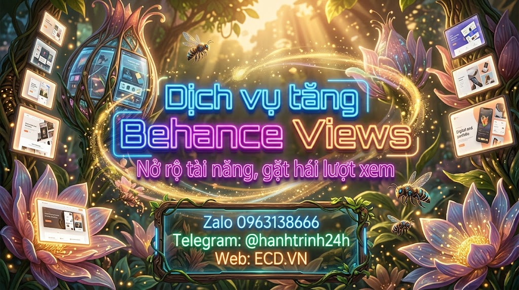 tăng behance views 2025 project behance