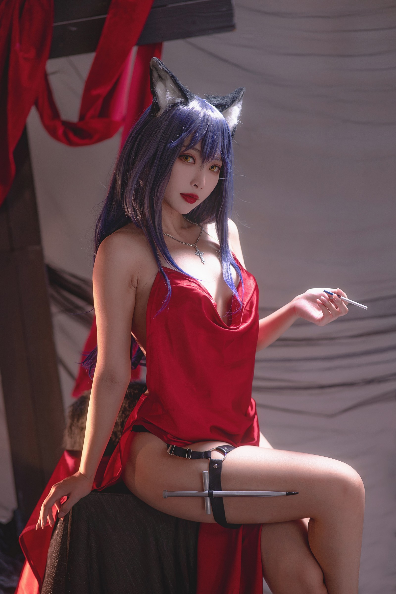 宮本桜 德克萨斯 同人礼服 Cosplay 写真｜明日方舟主题（23P｜193MB）插图8
