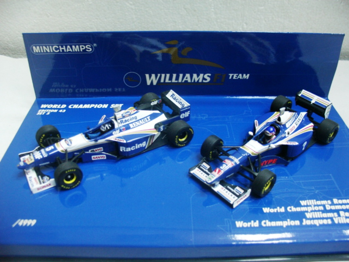 WOW EXTREMELY RARE Williams FW19 & FW18 Hill Villeneuve WC Set 1