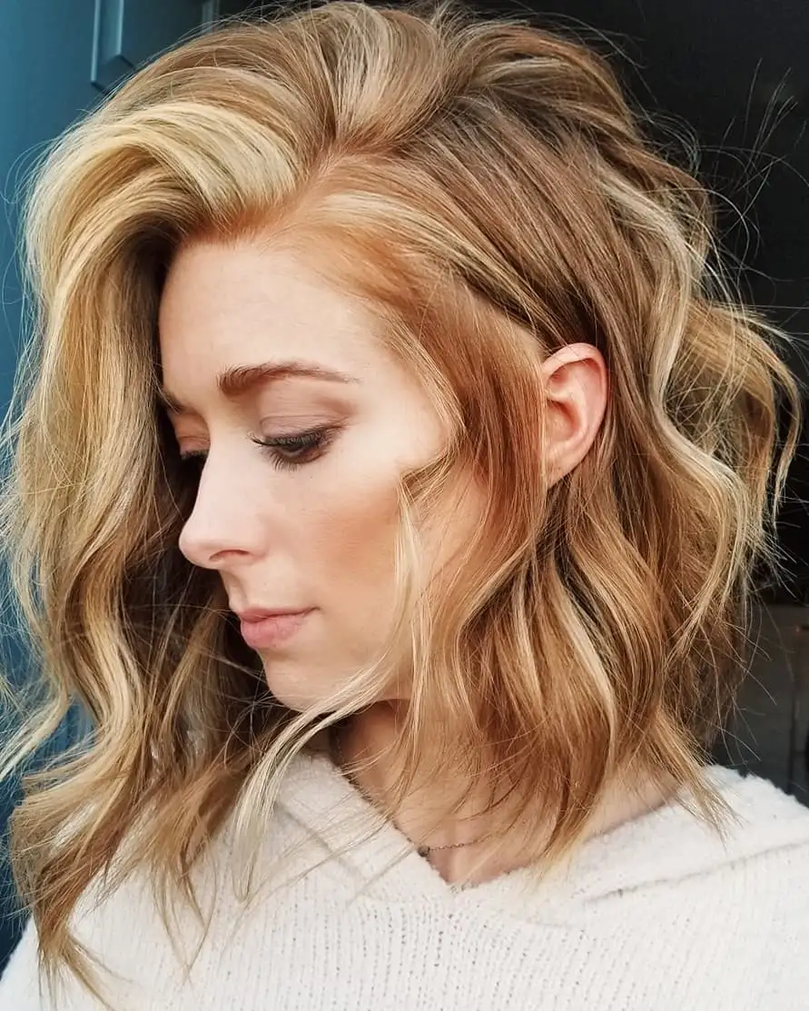 Cinnamon hair with red highlights