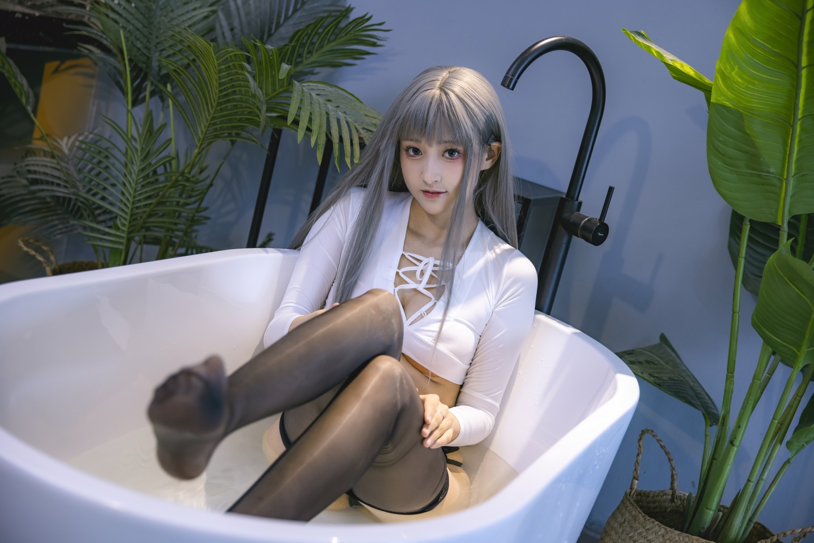 冬马路纱 浴缸湿身 黑丝 写真合集｜私房主题 高清图集（24P｜412MB）插图4