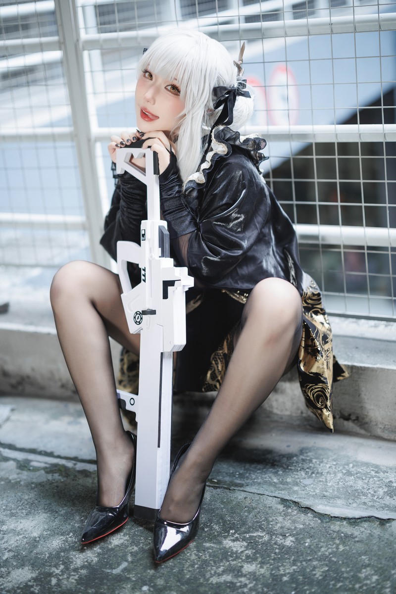 切切Celia 布兰浴衣 Blanc Cosplay NIKKE 写真 17P插图5