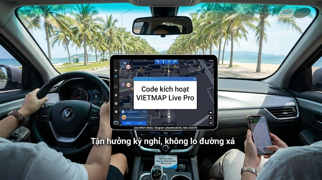 vietmap pro màn hình ô tô