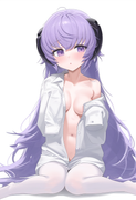 1girl, {{hanyuu}}, mikozin, NDGD, ohlia, {kobayashi ritz}, reoen, purple hair, p s-3106184278