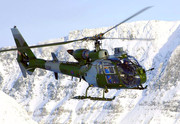 4 Regiment Army Air Corp Gazelle conducting winter training in t