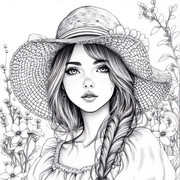 Girl-with-a-Hat-Coloring-Page.jpg