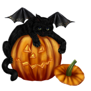 Halloweenpumpkinkitpudnpumkincat