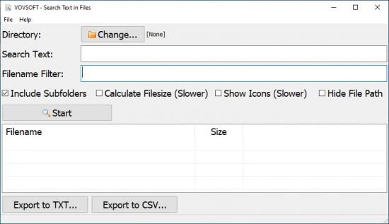 VovSoft Search Text in Files 1.7