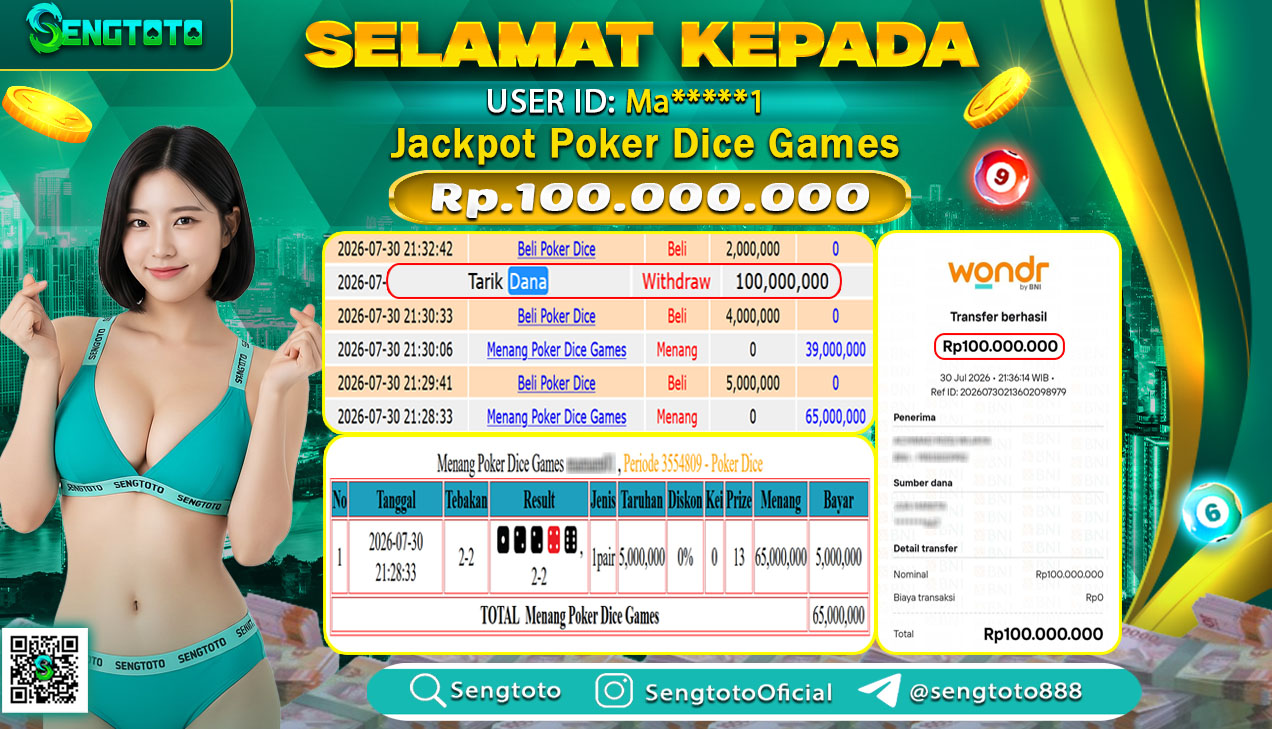 BUKTI PEMBAYARAN LIVEGAME POKER DICE