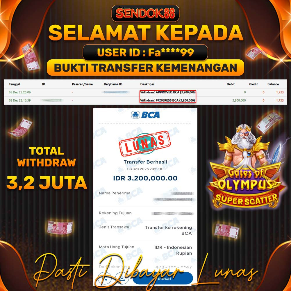 SENDOK88 JEPE! GATES OF OLYMPUS SUPER SCATTER Rp 3.200.000,- LUNAS!