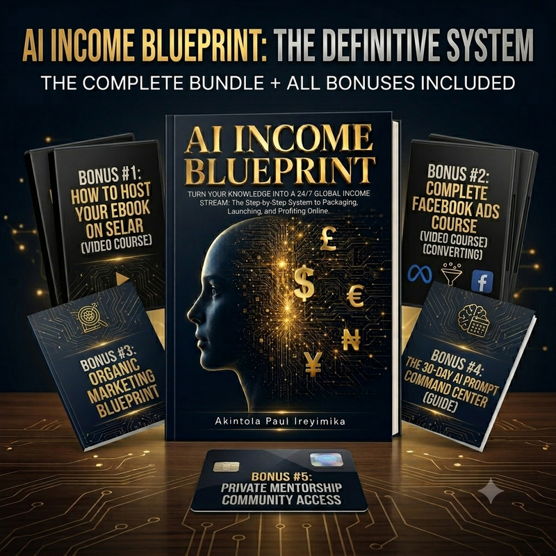 AI Income Blueprint eBook 3D Mockup