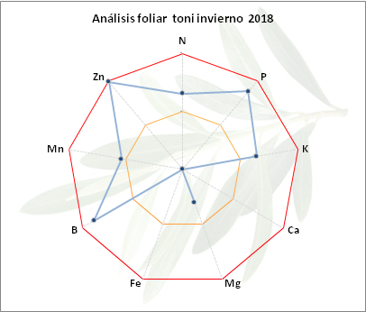 Análisis foliar 2018 Toni (Jaén) Toni-invierno-2018