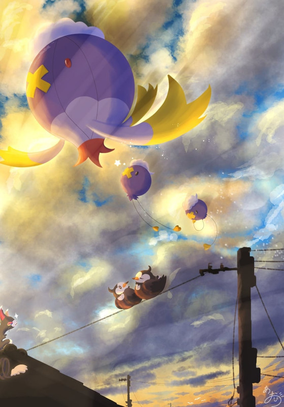 drifloon-starly-drifblim-and-glameow-pok