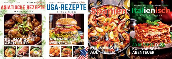 Cover: Essen und Kochen Tipps und Tricks Magazin No 01, 02, 04, 05 2023