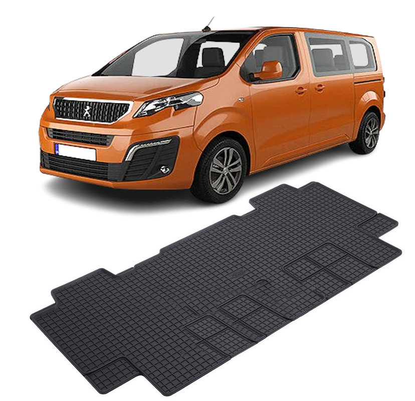 Set 1 covorase Peugeot Expert/Traveller Randul 2 5M 2016-prezent, din cauciuc 100%, compatibile cu autoturismul PEUGEOT Expert/Traveller