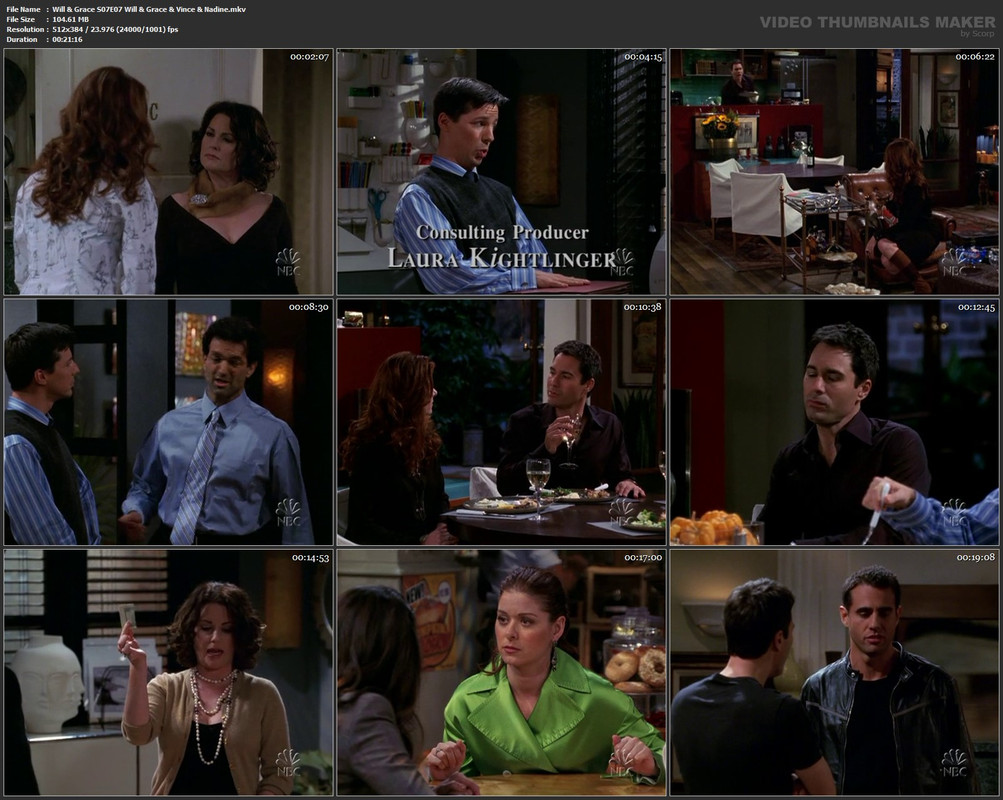 Will & Grace S07E07 Will & Grace & Vince & Nadine.mkv