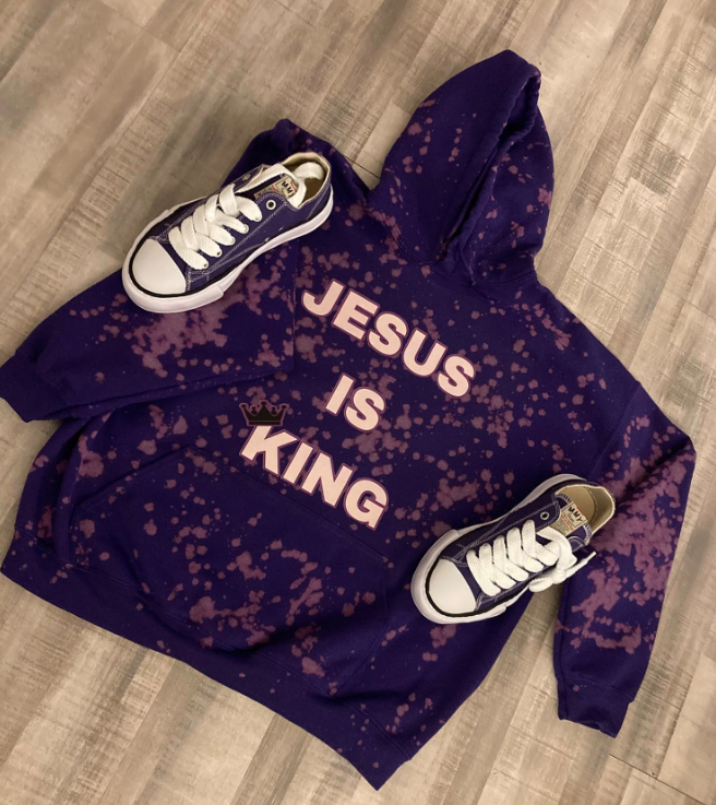 Custom sweatshirt styled with shoes