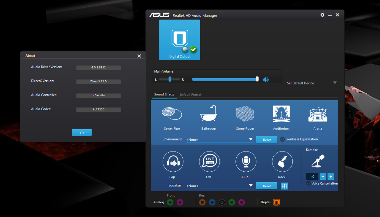 Realtek alc1220. Realtek Audio Control. ASUS Realtek HD Audio Manager. Realtek HD Audio 2.71.