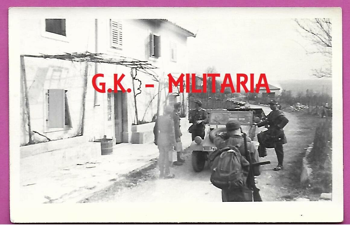 Foto Polizei-Rgmt. Bozen Bandenkampf Istrien VW Kübelwagen WW2 U