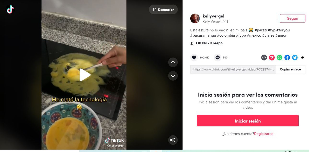 Joven cocinó un huevo sin sartén por no saber usar cocina eléctrica