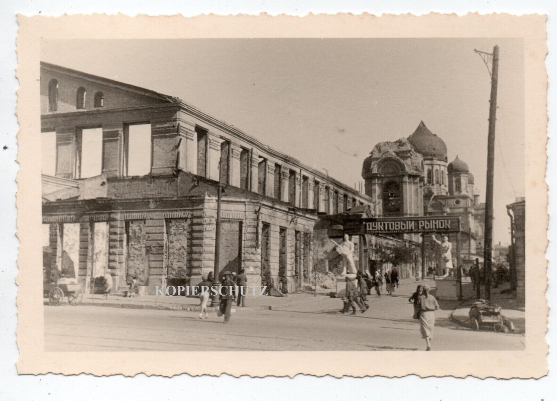 Russland Rostow Don zerst. gesprengte Kirche Kathedrale Gebäude Statuen