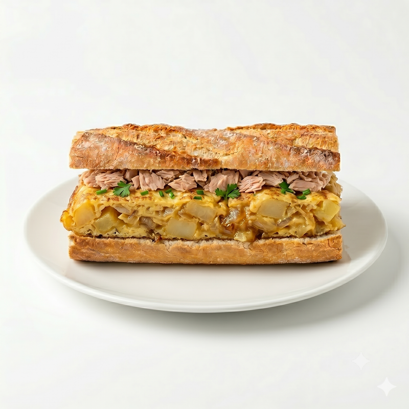 Bocadillo De Tortilla Con Atún