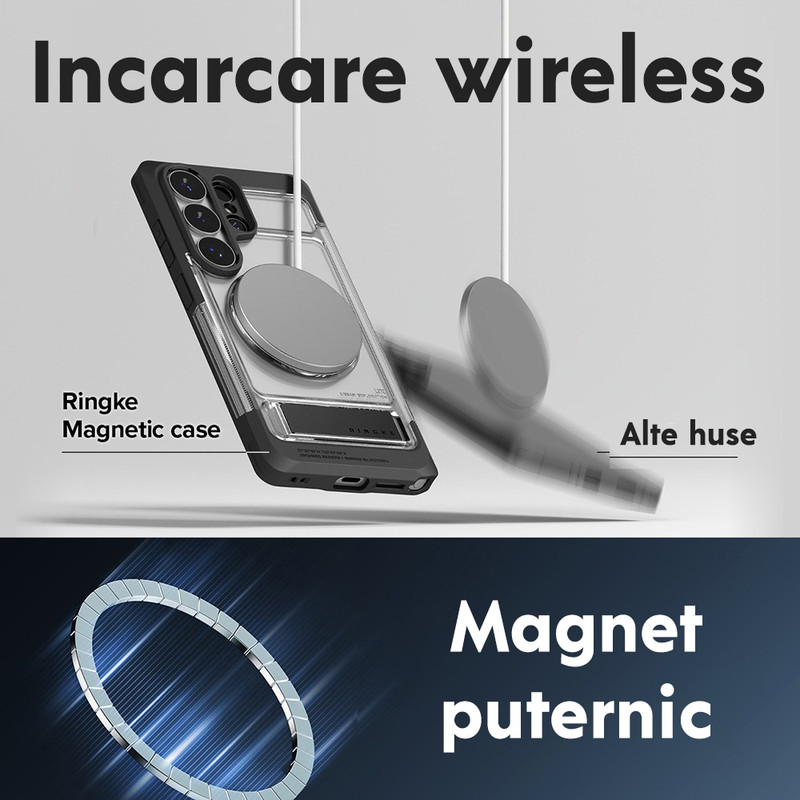 Husa Samsung S26 Ultra Ringke UX Magnetic, Incarcare wireless, Calitate Premium, Antisoc, Stativ incorporat, Fumuriu imgi 356 2889079