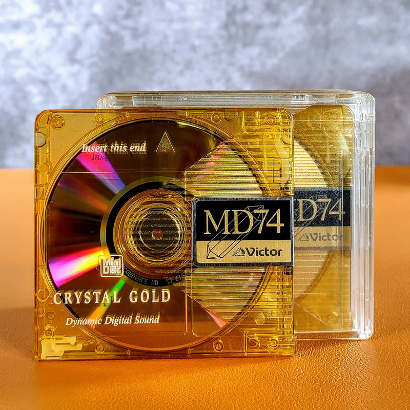 Set of 5 Victor (JVC) Crystal Gold Mini Discs, 74 Minutes Set of 5 Victor (JVC) Crystal Gold Mini Discs, 74 Minutes