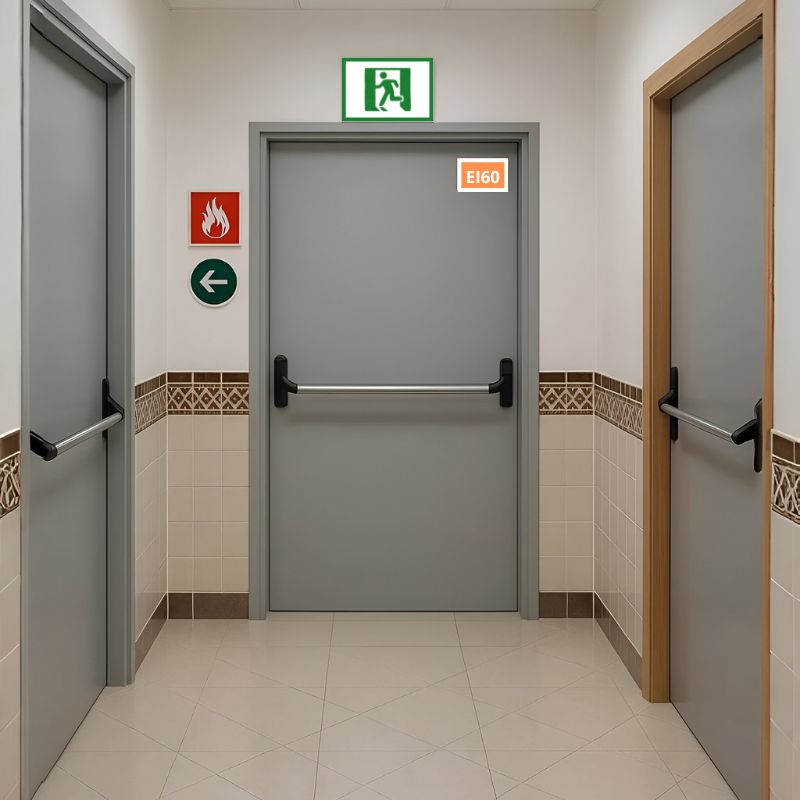 Porte coupe-feu battante