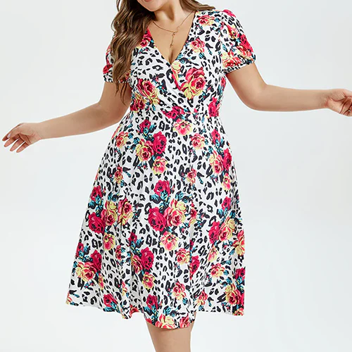 Plus Size Printed floral dresses
