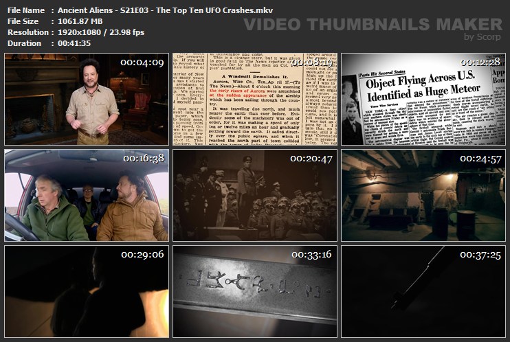 Ancient Aliens - S21E03 - The Top Ten UFO Crashes.mkv