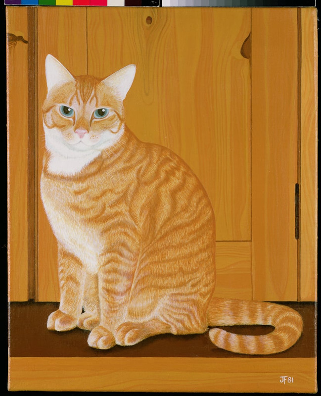 1-Joan_Freestone_-_Marmalade_cat_by_a_door_-_(MeisterDrucke-546813)