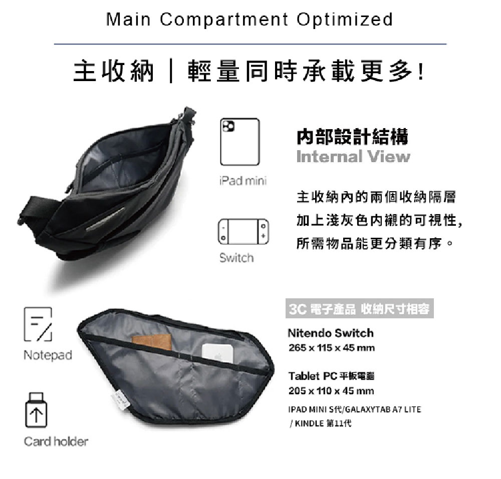 NIID公式ストア】FINO V 第五世代 ウルトラライトボディバッグ