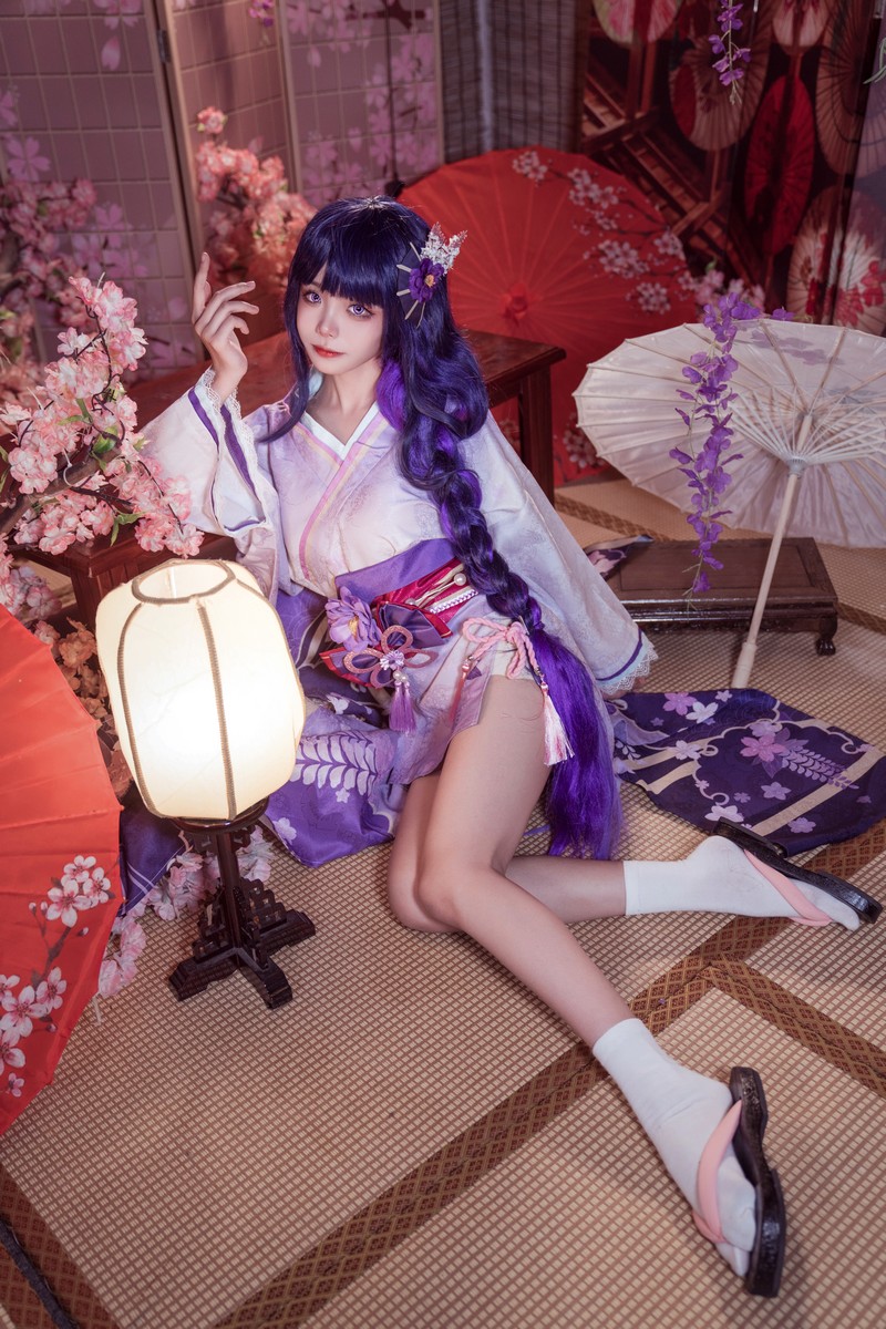 艾西Aiwest 雷电将军Cosplay写真图集 原神角色高清美图 30P (346.6M)插图8