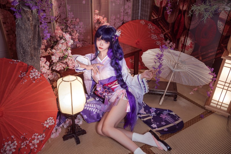 艾西Aiwest 雷电将军Cosplay写真图集 原神角色高清美图 30P (346.6M)插图7