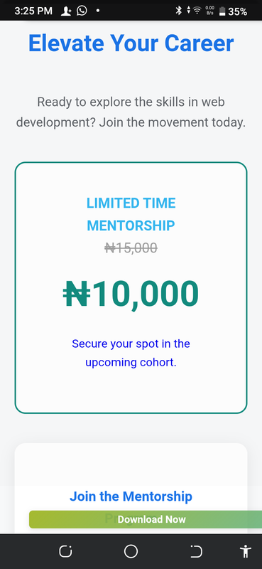 Mentorship Pricing