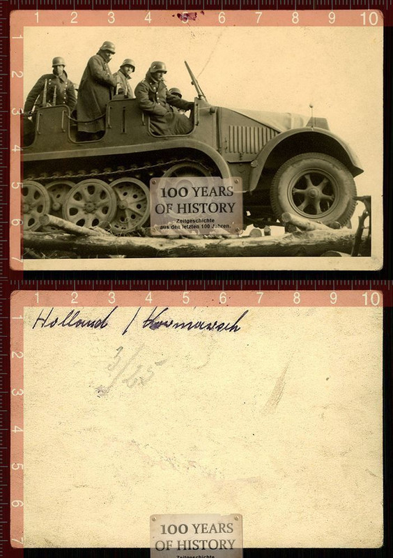 Orig. Foto Halbkette Sdkfz Holland Brücke