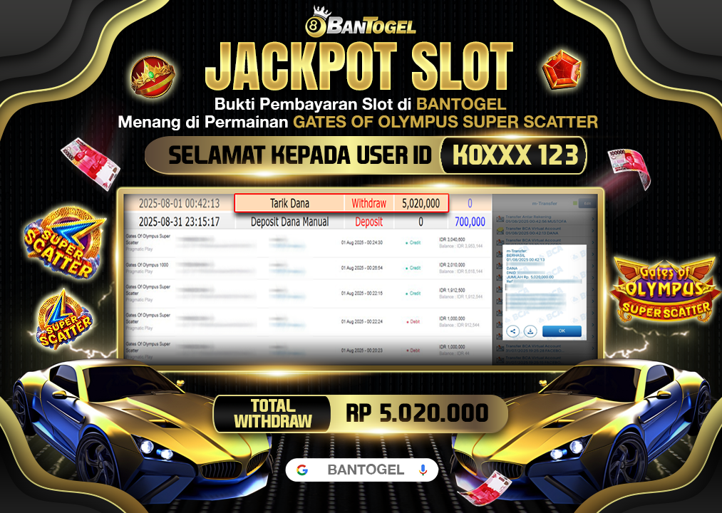 BUKTI JACKPOT LUNAS BANTOGEL