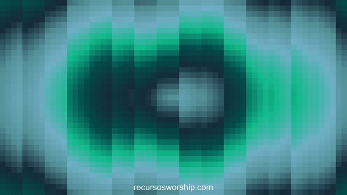 loop vj píxeles verde azul ondas concéntricas