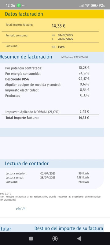 FACTURA DISA
