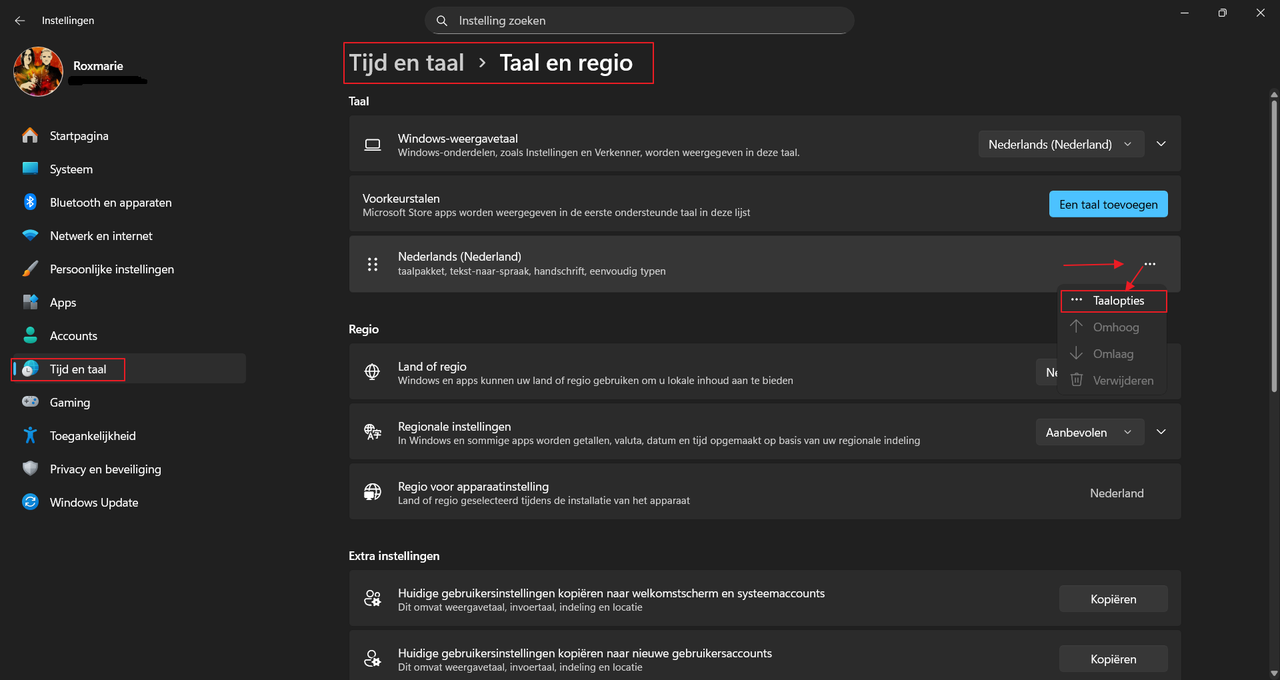 Toetsenbord 1 verwijderen