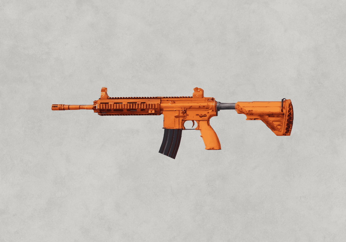 سكن M416 Rugged Orange – برتقالي خشن تكتيكي